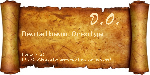 Deutelbaum Orsolya névjegykártya